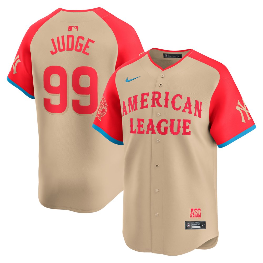Men's American League Aaron Judge Cream 2024 MLB All-Star Game Limited Player Jersey