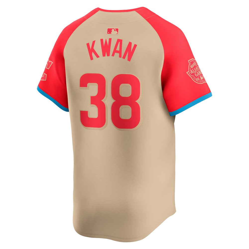 Men's American League Steven Kwan Cream 2024 MLB All-Star Game Limited Player Jersey