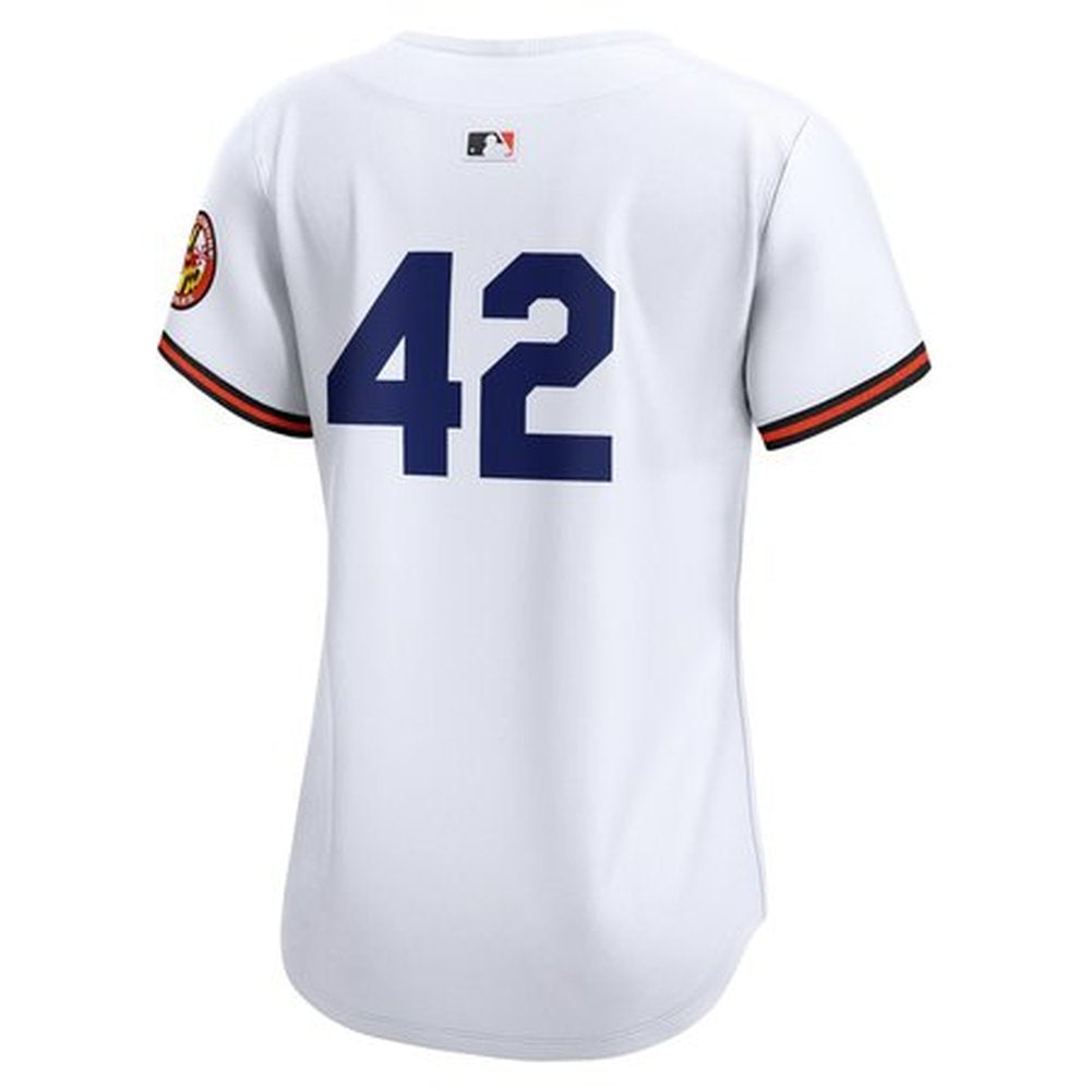 Women's Baltimore Orioles White 2024 Jackie Robinson Day Home Limited Jersey