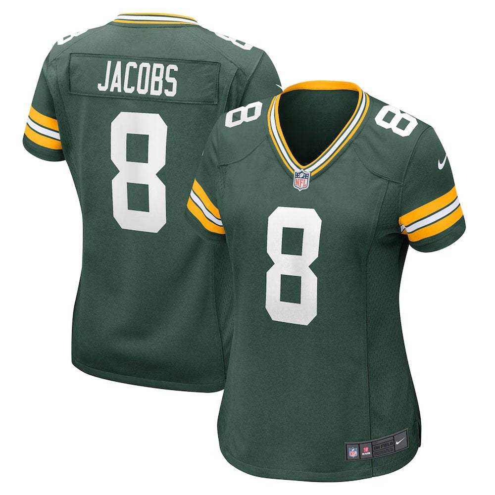 Women's Green Bay Packers Josh Jacobs Green Team Game Jersey 