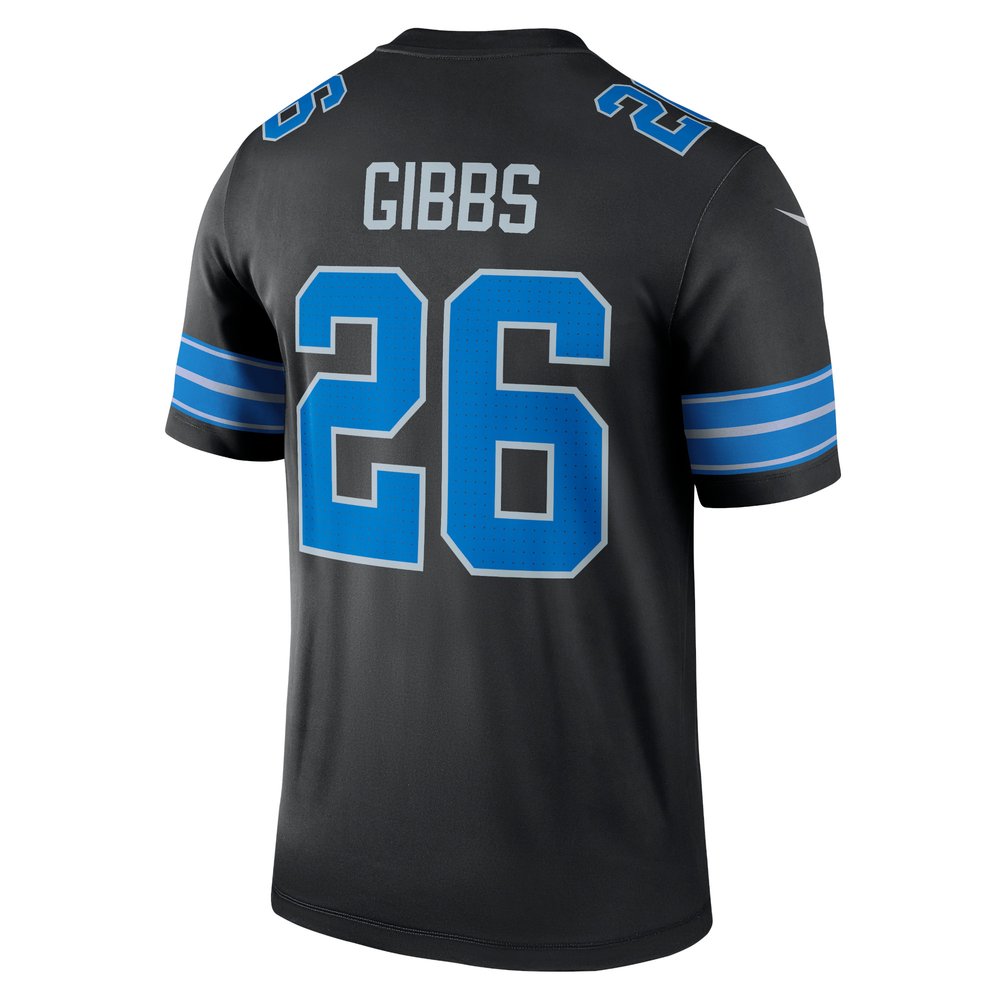 Men's Detroit Lions Jahmyr Gibbs Black Legend Jersey 