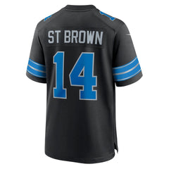 Men's Detroit Lions Amon-Ra St. Brown Black 2nd Alternate Game Jersey 