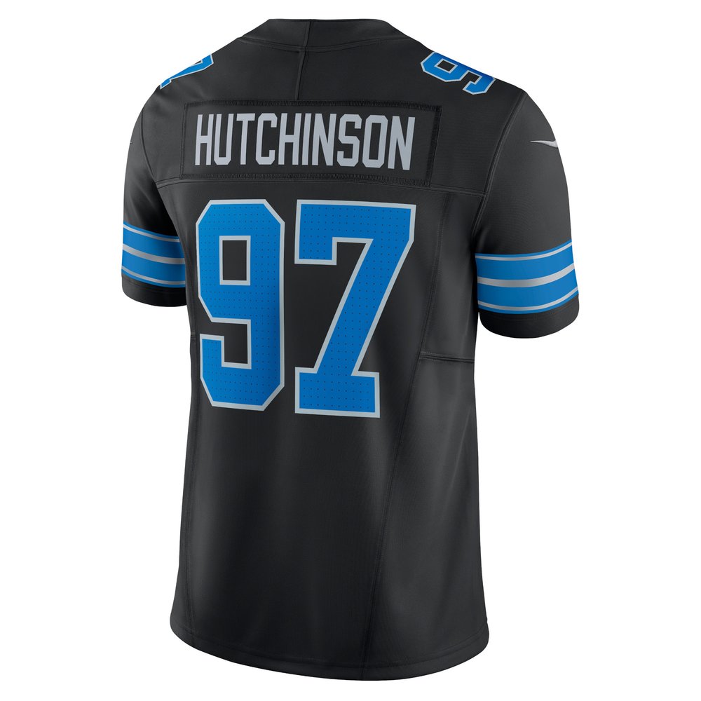 Men's Detroit Lions Aidan Hutchinson Black 2nd Alternate Vapor F.U.S.E. Limited Jersey 