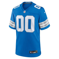 Men's Detroit Lions Blue Custom Game Jersey 