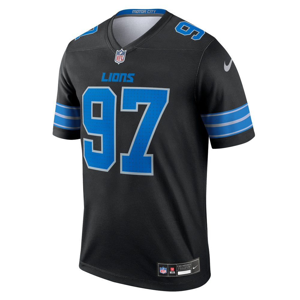 Men's Detroit Lions Aidan Hutchinson Black Legend Jersey 