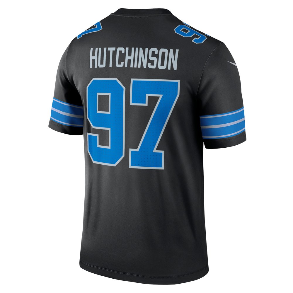 Men's Detroit Lions Aidan Hutchinson Black Legend Jersey 