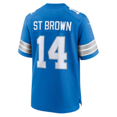 Men's Detroit Lions Amon-Ra St. Brown Blue Game Jersey 