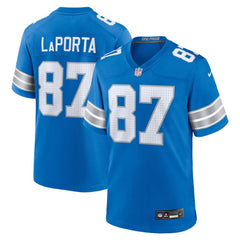 Men's Detroit Lions Sam LaPorta Blue Game Jersey 