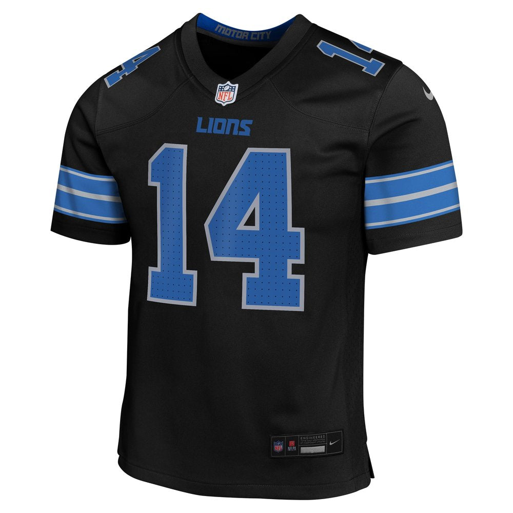 Youth Detroit Lions Amon-Ra St. Brown Black Alternate Player Game Jersey 