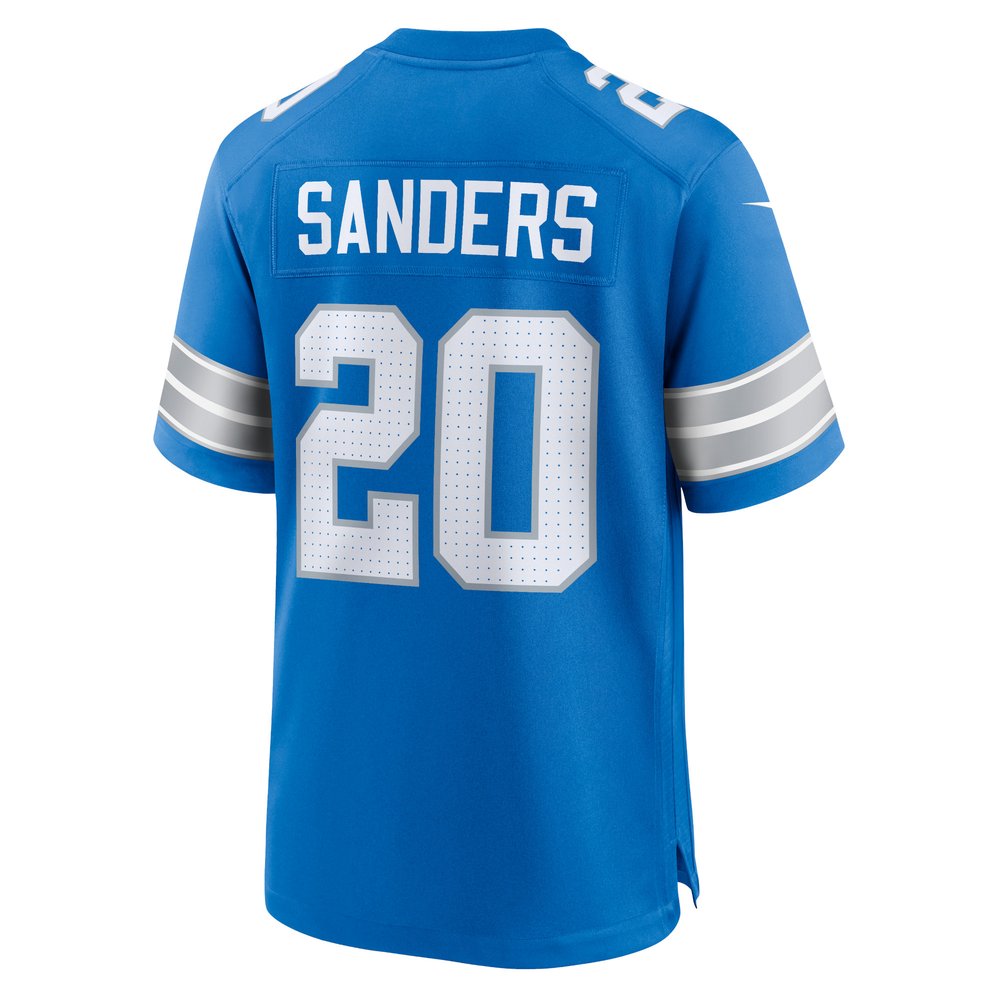 Men's Detroit Lions Barry Sanders Blue Retired Player Game Jersey 