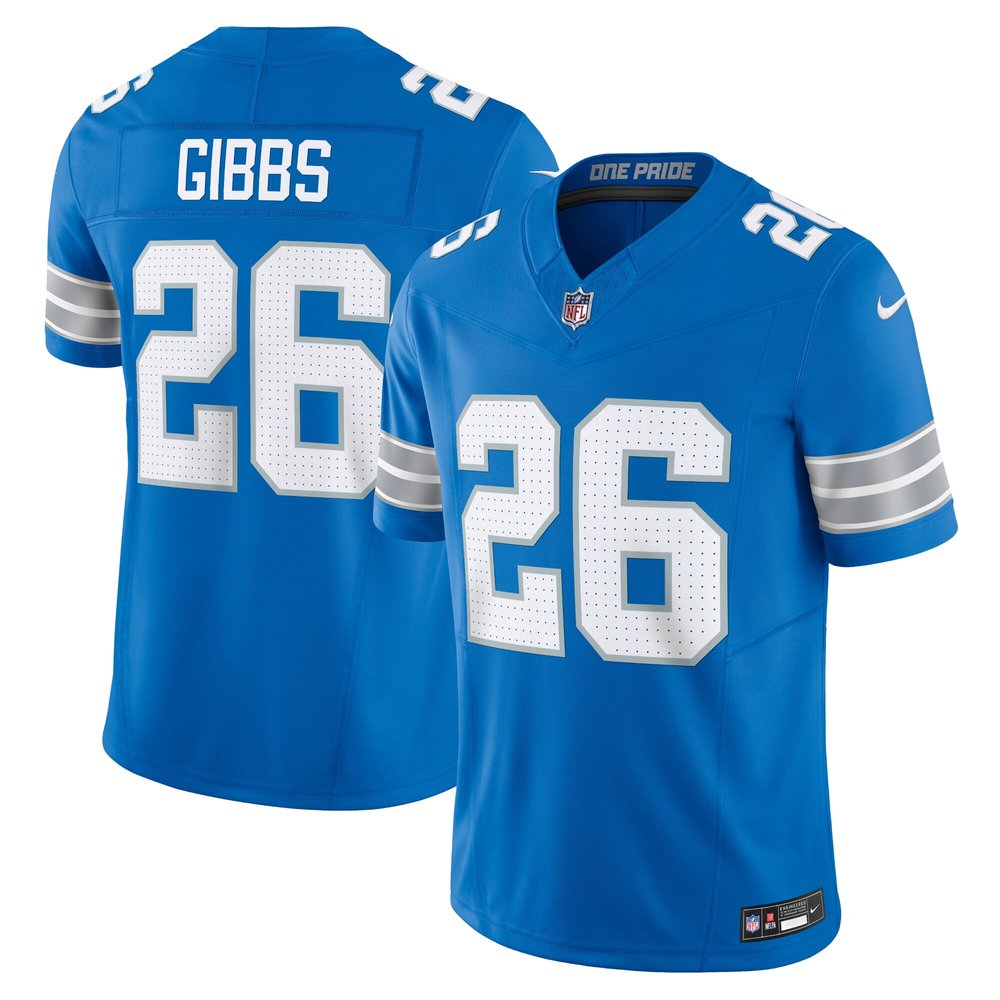 Men's Detroit Lions Jahmyr Gibbs Blue Vapor F.U.S.E. Limited Jersey 