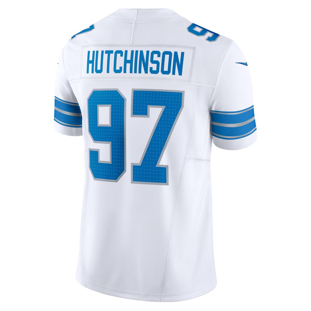 Men's Detroit Lions Aidan Hutchinson White Vapor F.U.S.E. Limited Jersey 