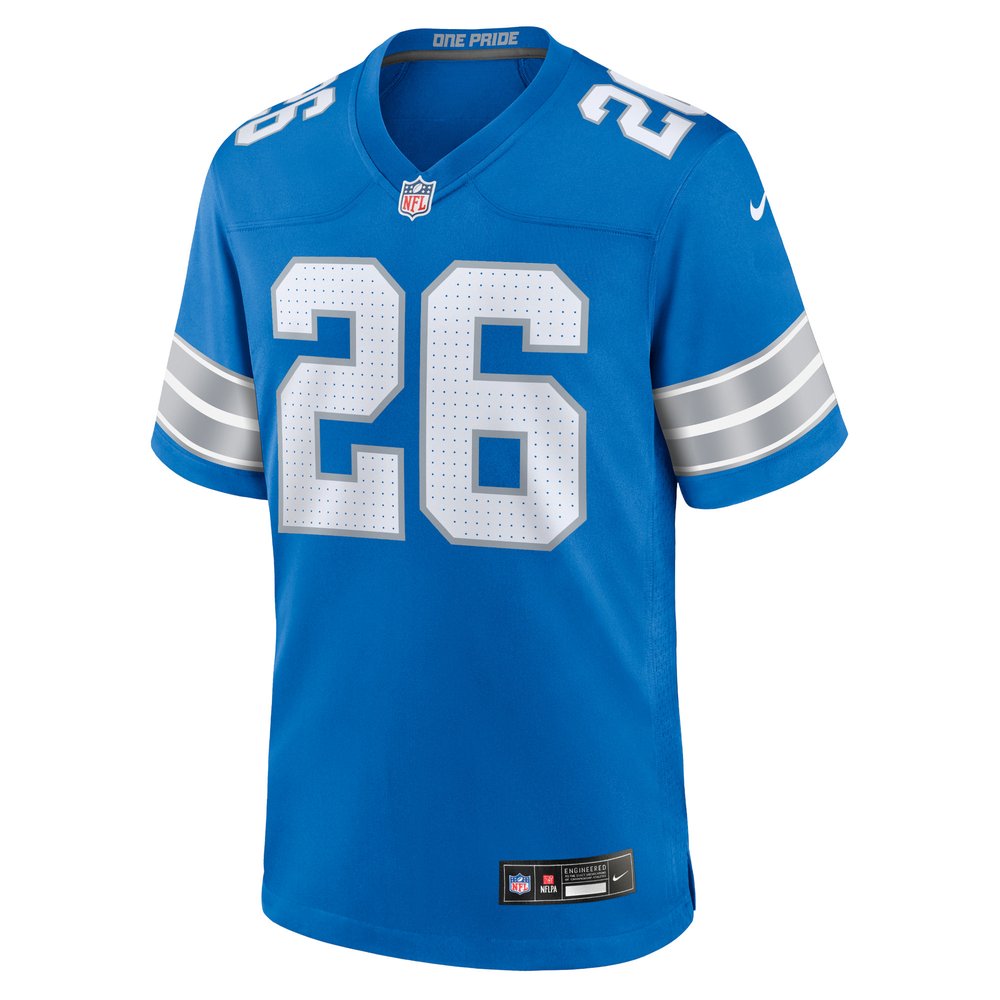 Men's Detroit Lions Jahmyr Gibbs Blue Game Jersey 