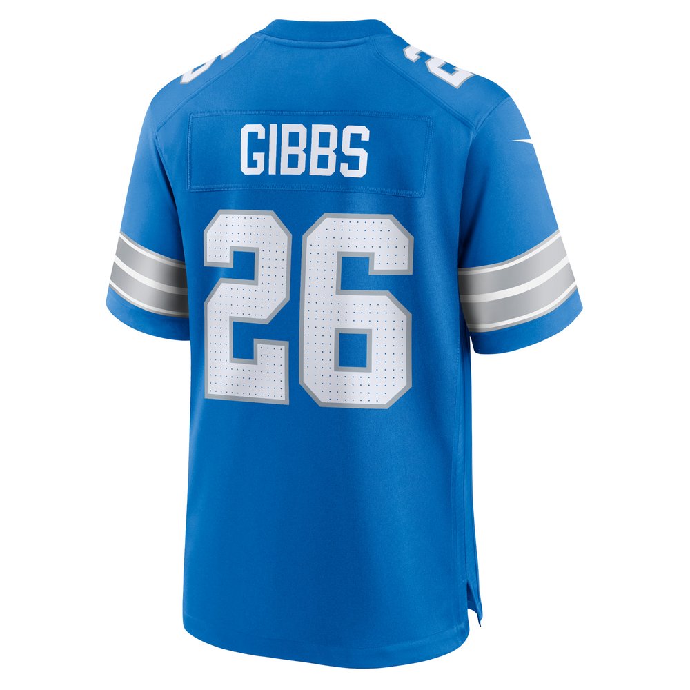 Men's Detroit Lions Jahmyr Gibbs Blue Game Jersey 