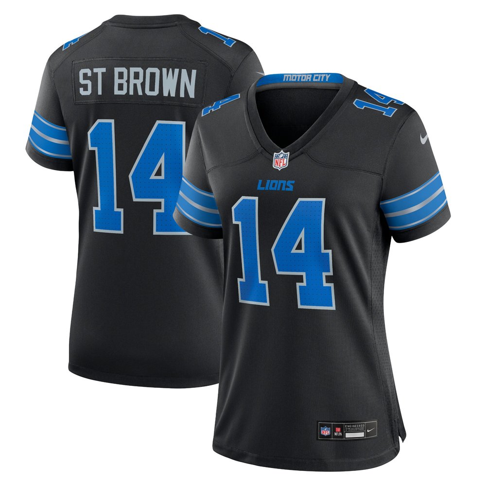 Women's Detroit Lions Amon-Ra St. Brown Black 2nd Alternate Game Jersey 