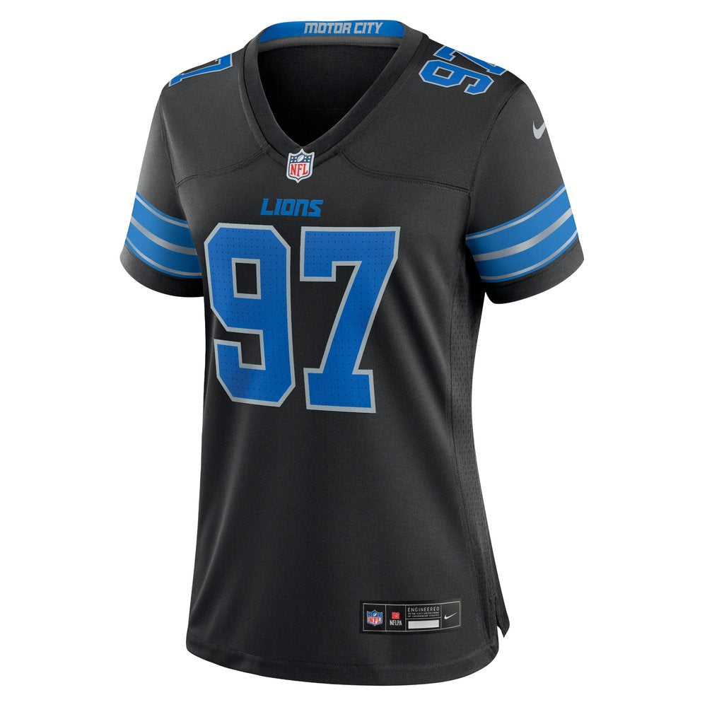Women's Detroit Lions Aidan Hutchinson Black 2nd Alternate Game Jersey 