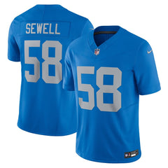 Men's Detroit Lions Penei Sewell Blue Vapor F.U.S.E. Alternate Limited Jersey 