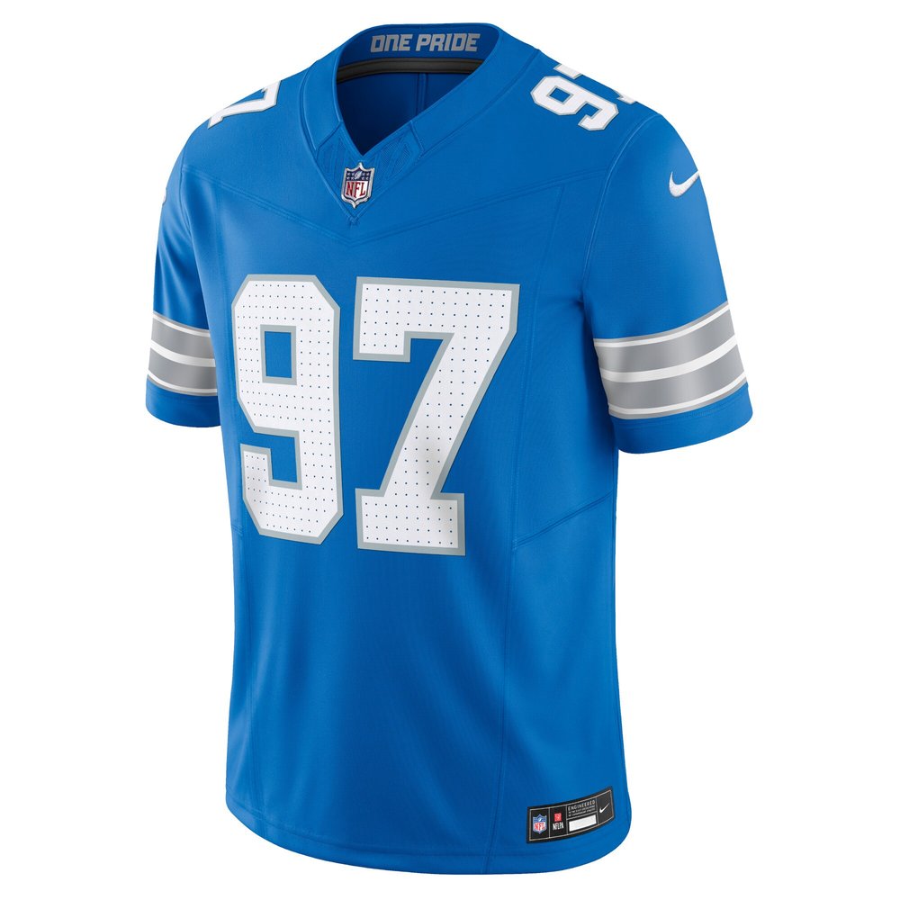 Men's Detroit Lions Aidan Hutchinson Blue Vapor F.U.S.E. Limited Jersey 