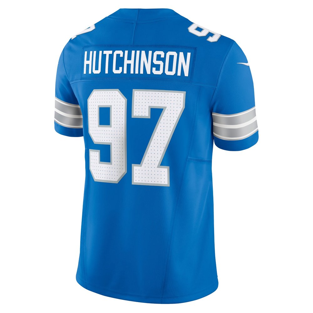 Men's Detroit Lions Aidan Hutchinson Blue Vapor F.U.S.E. Limited Jersey 