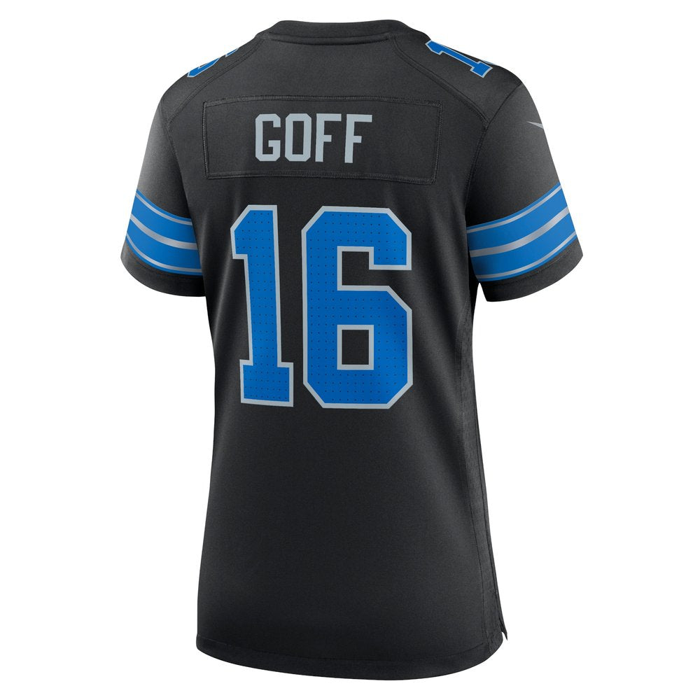 Women's Detroit Lions Jared Goff Black 2nd Alternate Game Jersey 