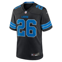 Men's Detroit Lions Jahmyr Gibbs Black 2nd Alternate Game Jersey 