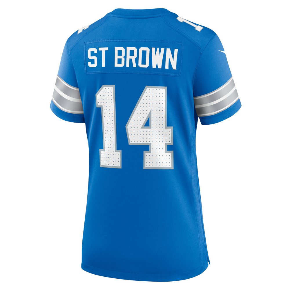 Women's Detroit Lions Amon-Ra St. Brown Blue Team Game Jersey 