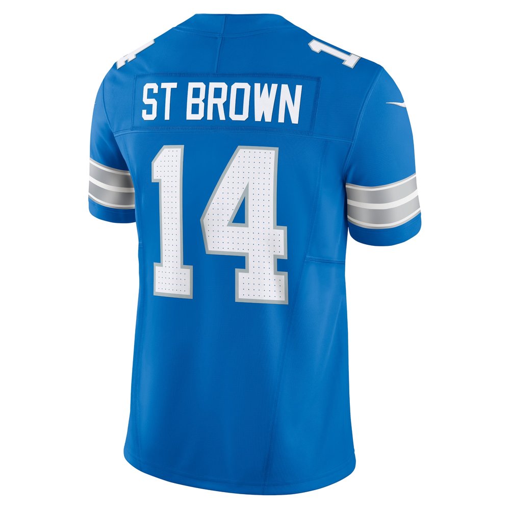Men's Detroit Lions Amon-Ra St. Brown Blue Vapor F.U.S.E. Limited Jersey 
