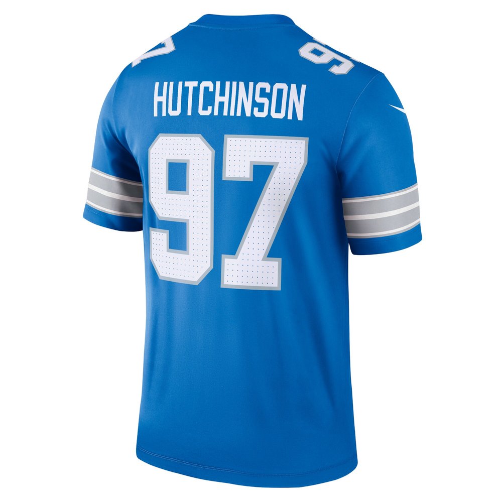 Men's Detroit Lions Aidan Hutchinson Blue Legend Jersey 