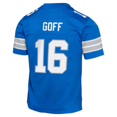 Youth Detroit Lions Jared Goff Blue Team Player Game Jersey 