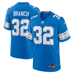 Men's Detroit Lions Brian Branch Blue Game Jersey 