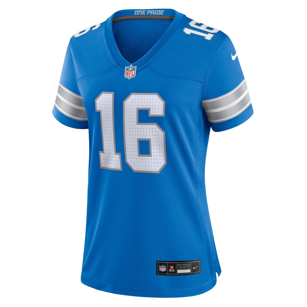 Women's Detroit Lions Jared Goff Blue Game Jersey 