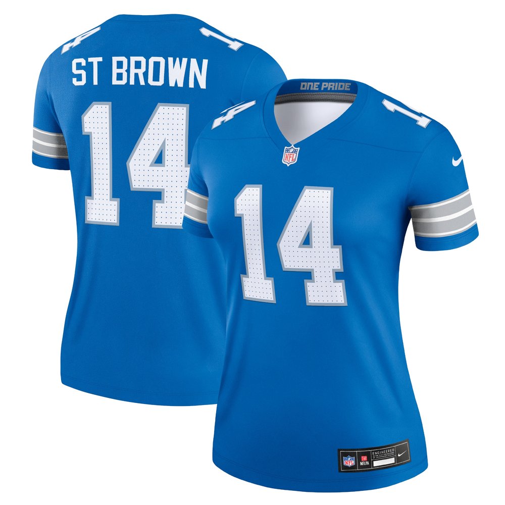 Women's Detroit Lions Amon-Ra St. Brown Blue Legend Jersey 