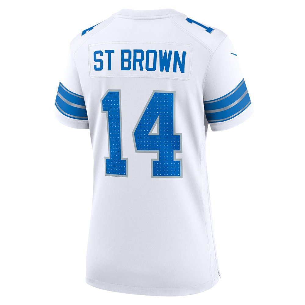 Women's Detroit Lions Amon-Ra St. Brown White White Game Jersey 