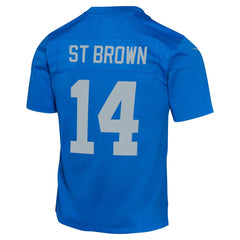 Youth Detroit Lions Amon-Ra St. Brown Blue Alternate Game Jersey 