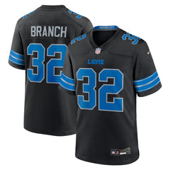 Men's Detroit Lions Brian Branch Black 2nd Alternate Game Jersey 