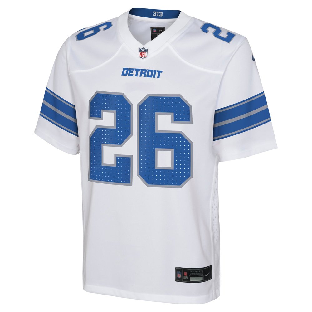 Youth Detroit Lions Jahmyr Gibbs White Player Game Jersey 