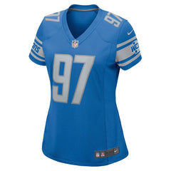 Women's Detroit Lions Aidan Hutchinson Blue Game Jersey 