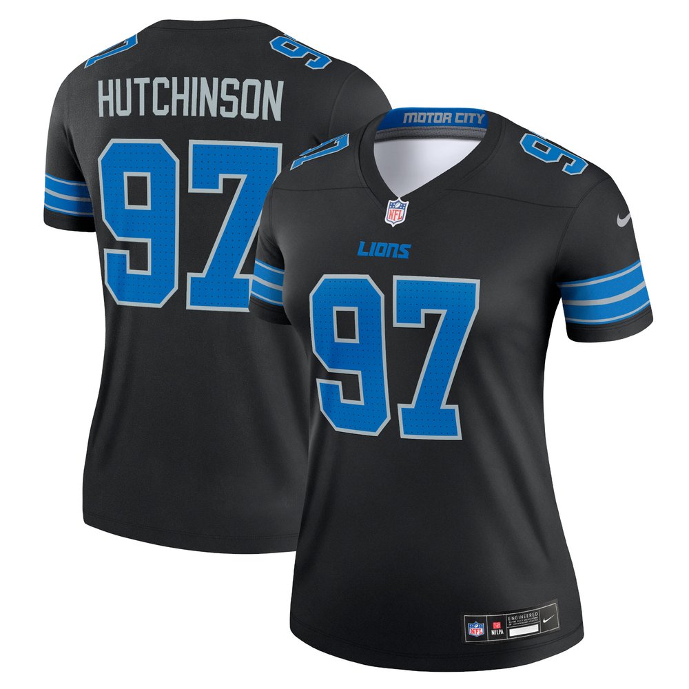 Women's Detroit Lions Aidan Hutchinson Black Legend Jersey 