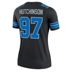Women's Detroit Lions Aidan Hutchinson Black Legend Jersey 