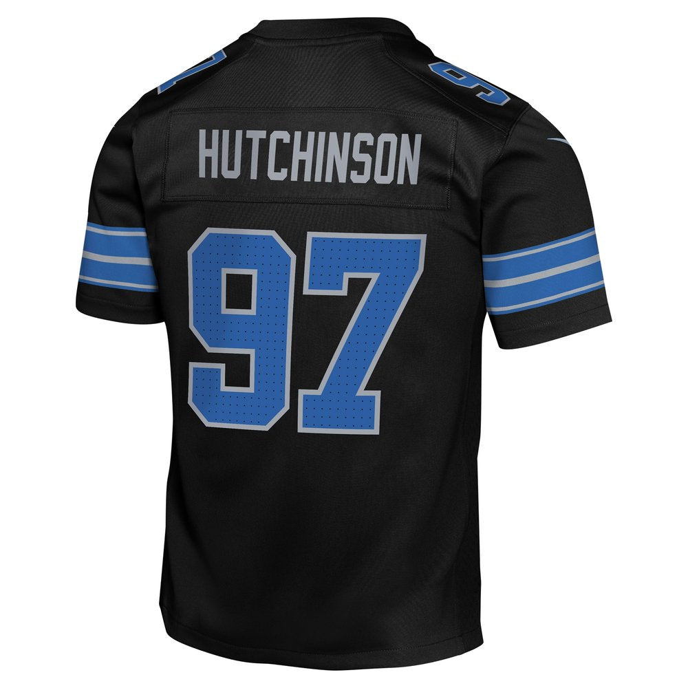 Youth Detroit Lions Aidan Hutchinson Black Alternate Player Game Jersey 