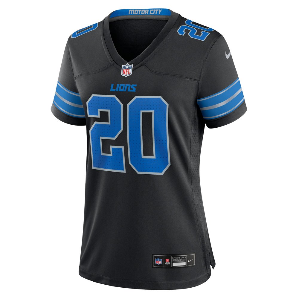Women's Detroit Lions Barry Sanders Black 2nd Alternate Retired Player Game Jersey 