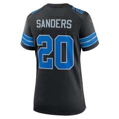 Women's Detroit Lions Barry Sanders Black 2nd Alternate Retired Player Game Jersey 