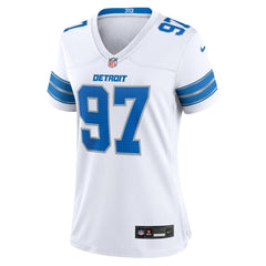 Women's Detroit Lions Aidan Hutchinson White Game Jersey 
