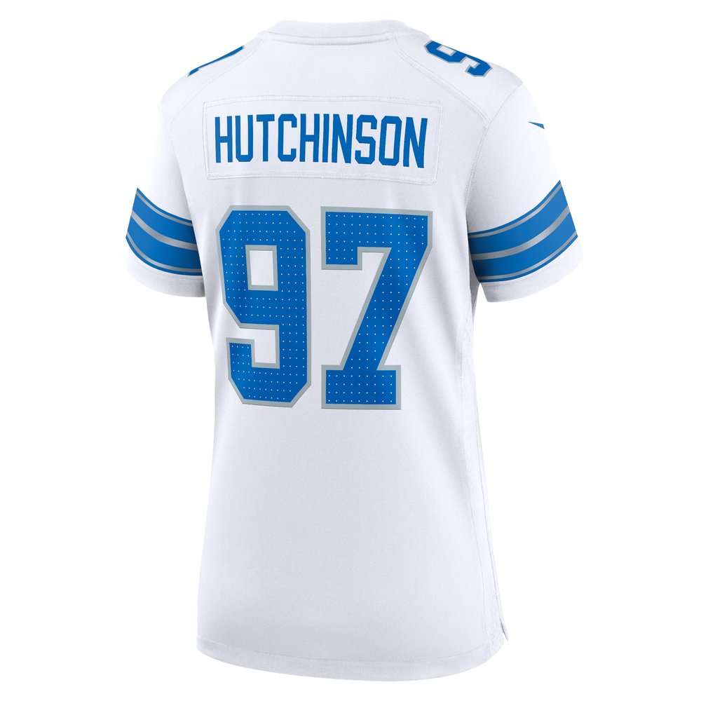 Women's Detroit Lions Aidan Hutchinson White Game Jersey 
