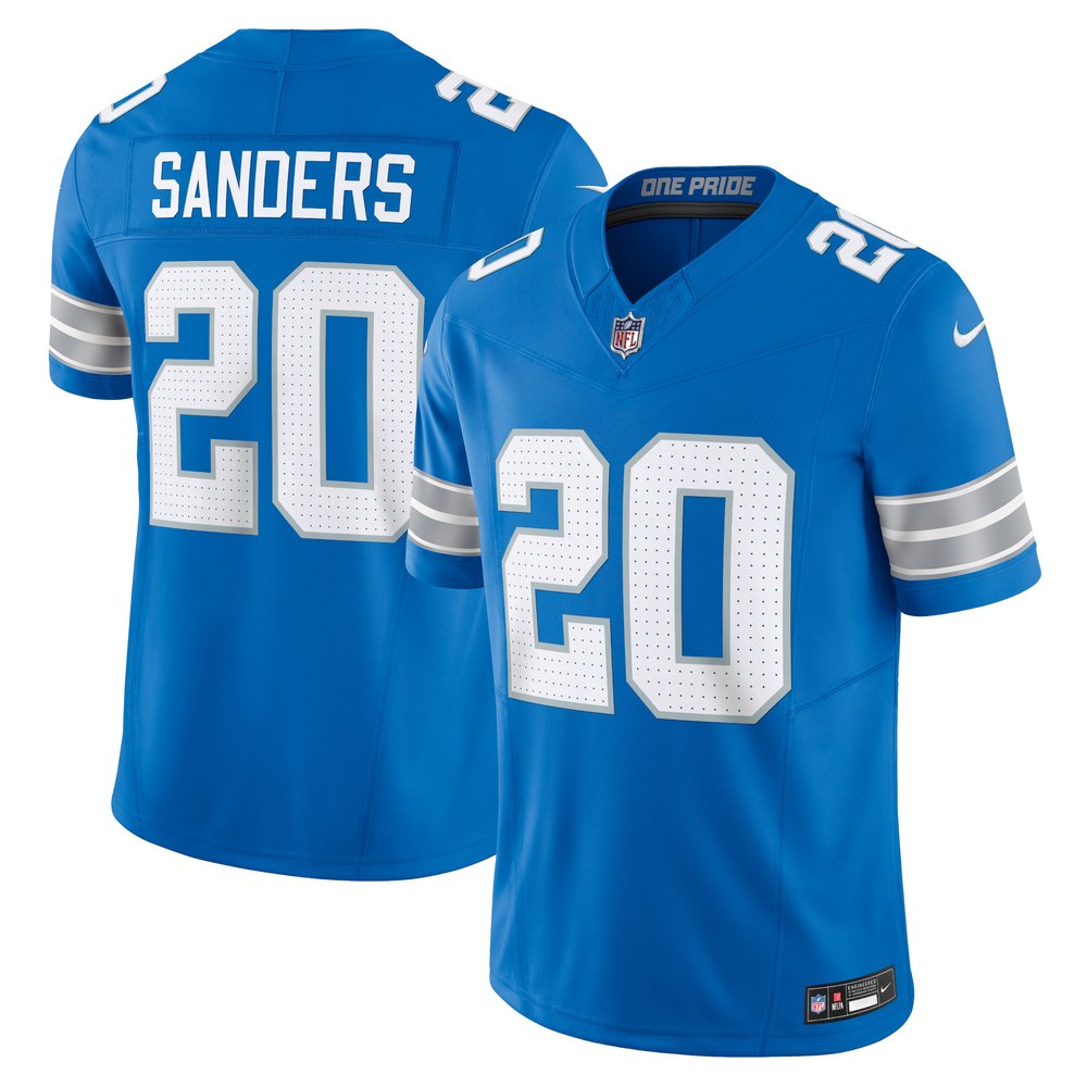 Men's Detroit Lions Barry Sanders Blue Vapor F.U.S.E. Limited Jersey 