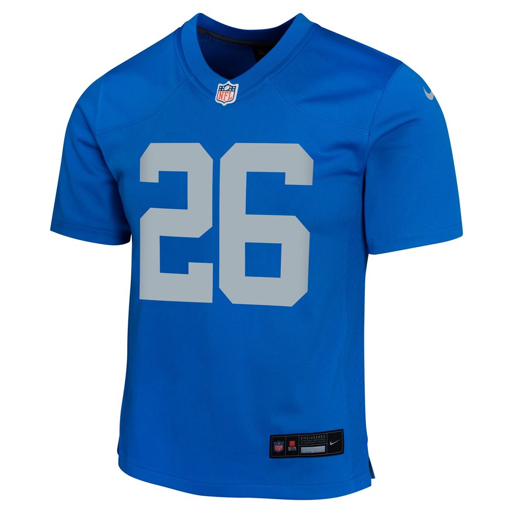 Youth Detroit Lions Jahmyr Gibbs Blue Alternate Game Jersey 