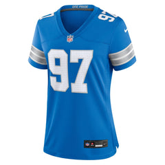 Women's Detroit Lions Aidan Hutchinson Blue Game Jersey 