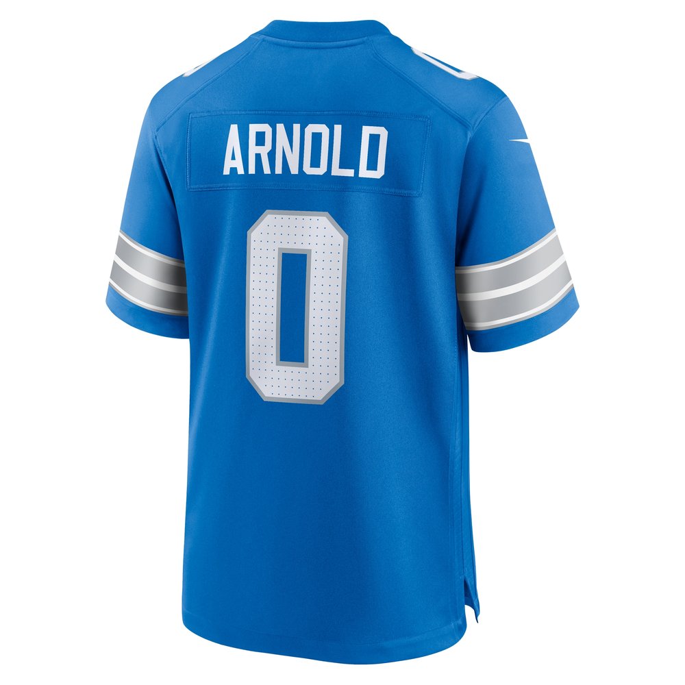 Men's Detroit Lions Terrion Arnold Blue 2024 NFL Draft First Round Pick Player Game Jersey 