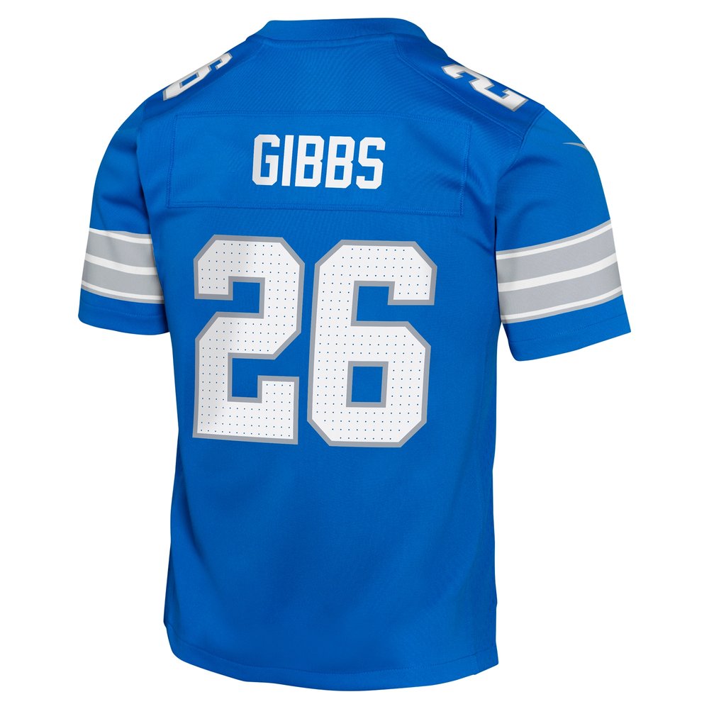 Youth Detroit Lions Jahmyr Gibbs Blue Team Player Game Jersey 