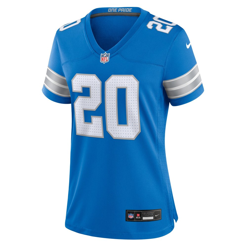 Women's Detroit Lions Barry Sanders Blue Retired Player Game Jersey 